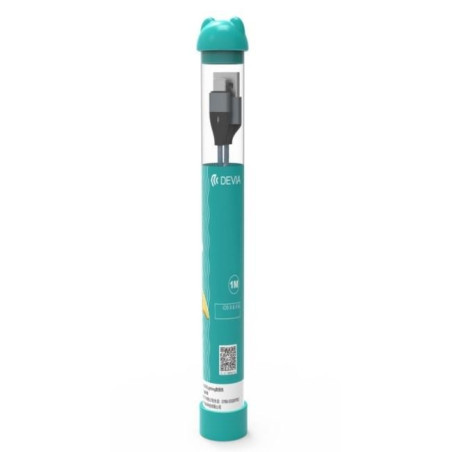 Cavo Bubble Da Usb A Tipo-C 2.4A - 1Mt (Detaac861B) Nero