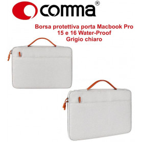 Borsa protettiva Macbook Pro 15.4 e 16 Water-Proof Grigia
