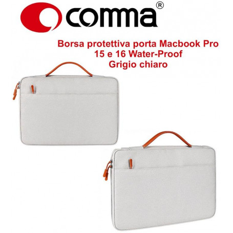 Borsa protettiva Macbook Pro 15.4 e 16 Water-Proof Grigia