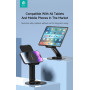 Supporto pieghevole in metallo con rotazione 360° per tablet