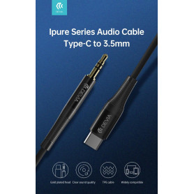 Cavo Audio placato oro da Tipo-C a Jack 3.5mm lunghezza 1 mt