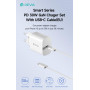 Carica Batterie Uscita con Cavo Tipo-C rapido PD 30 Watt GaN