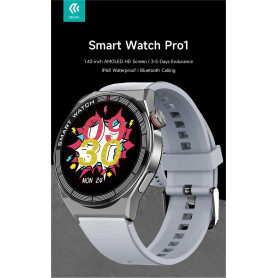 DEVIA Smart Watch Pro1 EM705 IP68 Display Amoled HD Silver