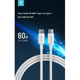 Cavo in Nylon Carica rapida PD Tipo-C - Tipo-C 3A - 2mt 60W