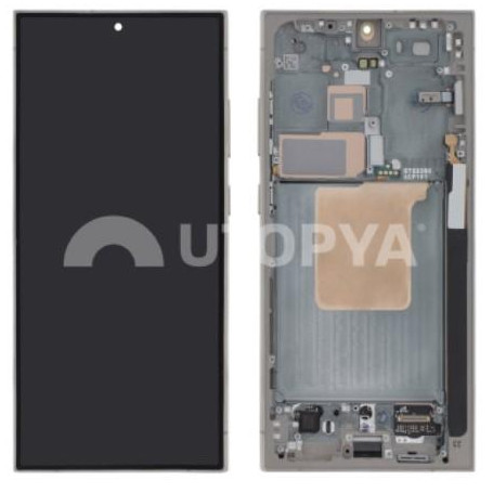 Galaxy S24 Ultra (S928B) Display a schermo intero grigio titanio con cornice