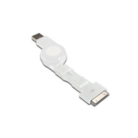 Cavo Dock 3 In 1 Retraibile Usb 2.0 + Connettori 30Pin Micro Usb E Mini Usb