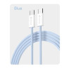 Cavo Intrecciato Fast Serie Smart Da Type-C A Type-C Pd 60W 1Mt Blu (Deccc60161A)