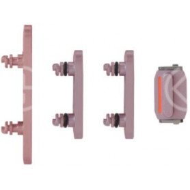 Set pulsanti laterali per iPhone 15/15 Plus rosa 