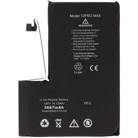 IP 12 Pro Max Batteria Diagnostica 3687 mAh Nero S+