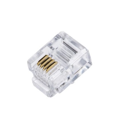Connettore Plug Telefonico Rj11 6P4C (Conf.100Pz) (Lkpl64)