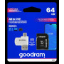 GoodRAM microSD 64GB class 10 + adpter + card reader - blister - M1A4-0640R12