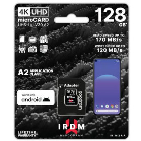GoodRAM microSD IRDM 128GB UHS I U3 A2 + adapter - IR-M2AA-1280R12