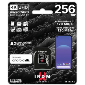 GoodRAM microSD IRDM 256GB UHS I U3 A2 + adapter - IR-M2AA-2560R12