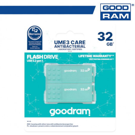 GoodRAM Pendrive 32GB UME3 - ANTIBATTERICA - USB3.0 - 2-pack - UME3-0320CRR11-2P