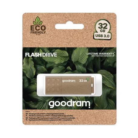 GoodRAM Pendrive 32GB UME3 GREEN USB 3.0 - retail blister - UME3-0320EFR11