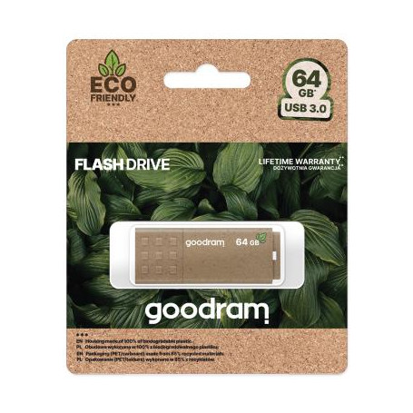 GoodRAM Pendrive 64GB UME3 GREEN USB 3.0 - retail blister - UME3-0640EFR11