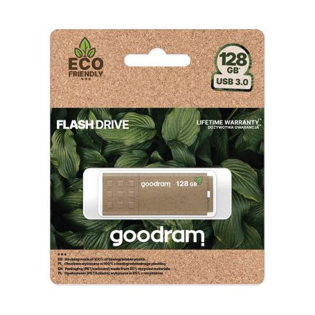 GoodRAM Pendrive 128GB UME3 GREEN USB 3.0 - retail blister - UME3-1280EFR11