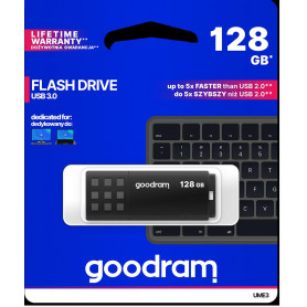 GoodRAM Pendrive 128GB BLACK USB 3.0 - retail blister - UME3-1280K0R11