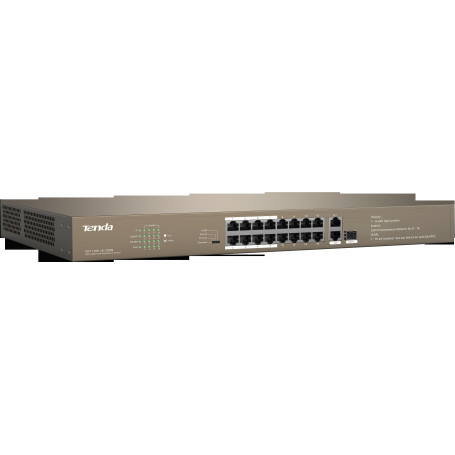 Switch Desktop 16 porte 10/100M PoE 250W + 2 GE