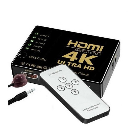Commutatore Switch Hdmi 1.4B 5 Porte Ultra Hd 4K (Q-501K)