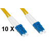 Confezione 10 Cavi Fibra Ottica Lc A Lc Singlemode Duplex Os2 Mt.2 (Lklclc902E)