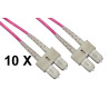 Confezione 10 Cavi Fibra Ottica Sc A Sc Multimode Duplex Om4 Mt.5 (Lkscsc4505E)
