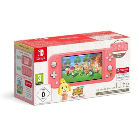 Console Switch Lite Corallo + Animal Crossing + 12 Mesi Nso (Swiconin0063)