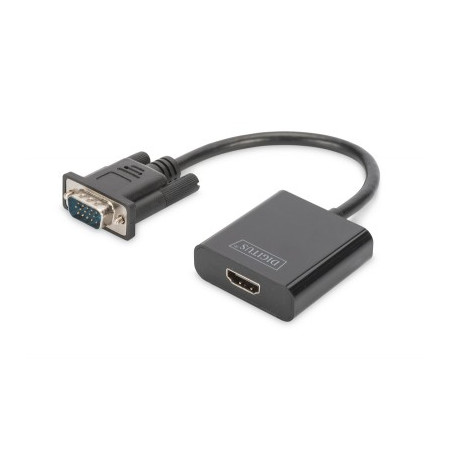 Convertitore Da Vga A Hdmi + Audio (3,5 Mm) Full Hd (1080P) 15 Cm