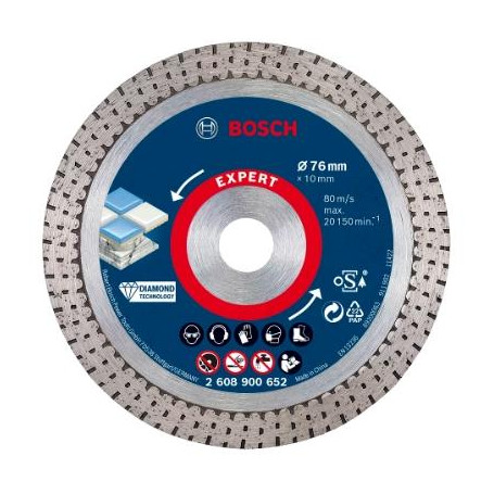 2608900652,Disco diamantato Expert HardCeramic 76 mm