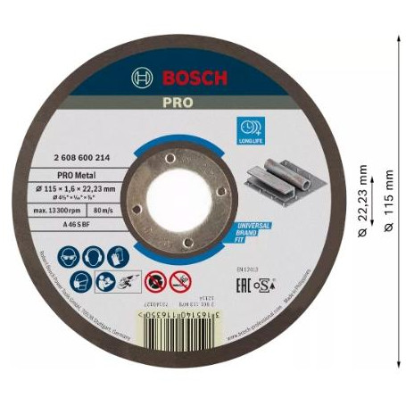 2608600214,Mola da taglio Expert for Metal piana  115x1,6 mm