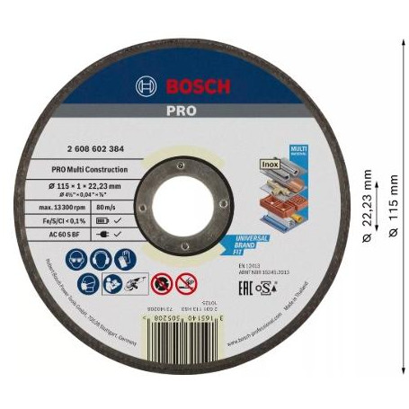 2608602384,Mola da taglio Multi Material Rapido  115x1 mm