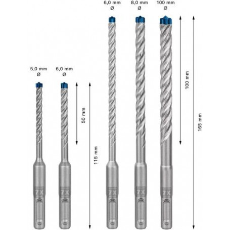 2608900197,Set punte SDS plus-7X, 5 pz