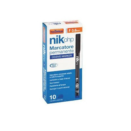 Marcatore A Penna Ohp F 0.6Mm Nero 20Nik148/1 (10 Pz)