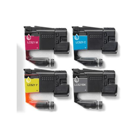 Yellow Compatible Cartridge DCP-J1260W/J1313DW/J1360DW/J1460DW-0.5KLC521Y