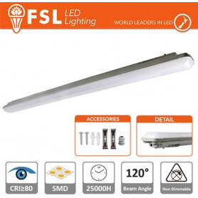Plafoniera Stagna 36W - 4000K 3100LM 120º 1198x85x66mm IP65