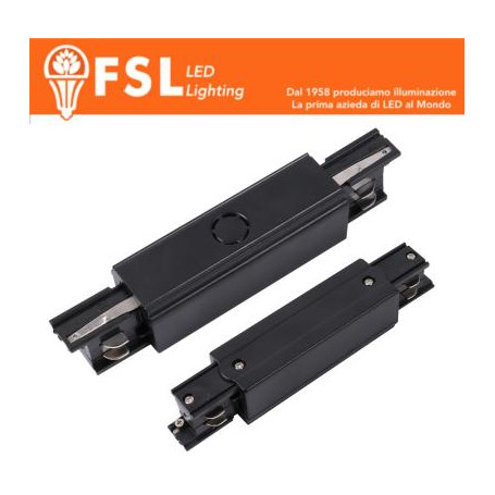 FSL Connettore Forma I per binario Trifase - Colore Nero