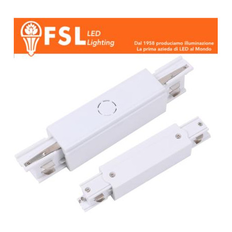 FSL Connettore Forma I per binario Trifase - Colore Bianco