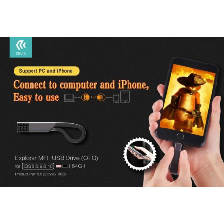 Chiavetta OTG per Apple Certificata MFI 64 Gb Usb 3.0