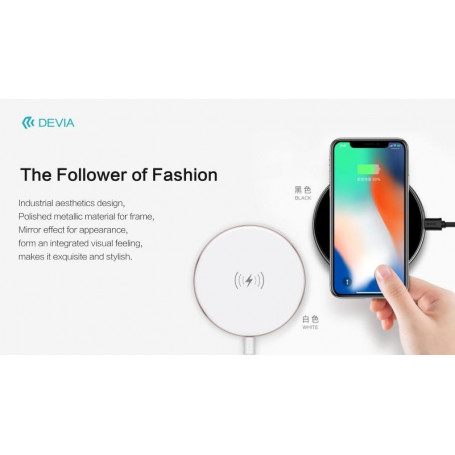 Carica batterie wireless Qi Slim per iPhone Samsung.. Bianco