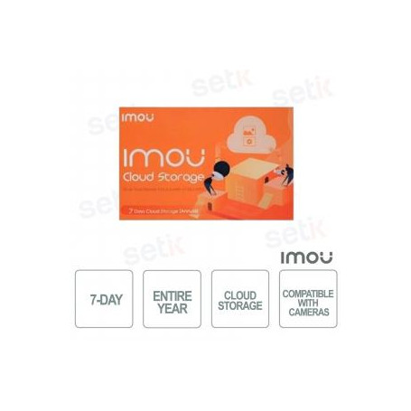 Imou New Cloud Storage Basic - Abbonamento Cloud 7gg per un anno