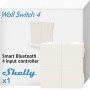 Shelly BLU Wall Switch 4 (Stand Alone) - Pulsante a muro Bluetooth 4 tasti