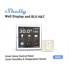 Shelly Wall Display + Sensore H&T - Pannello con Display touch Bianco