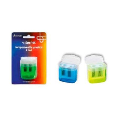 Temperamatite ARTIGLIO 2 fori in plastica  - COL. ASSORTITI