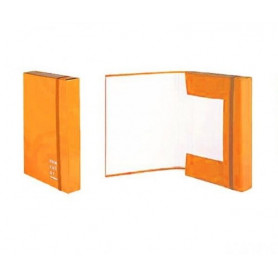 Cartella Con Elastico 3 Lembi Dorso Arancio 3Cm