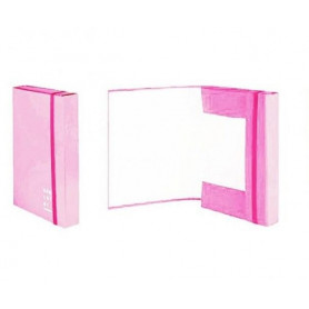Cartella Con Elastico 3 Lembi Dorso Rosa 3Cm