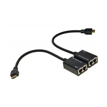 Estensore Hdmi - 2 Cavi Ethernet Cat 6 - 30Mt (Lkext15)