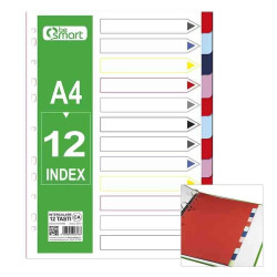 Intercalare Carta 12 Tasti Colorati Divisori (01310048)