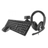Kit Tastiera + Mouse + Webcam + Cuffie - Qoby 4-In-1 Home Office Set (24041)