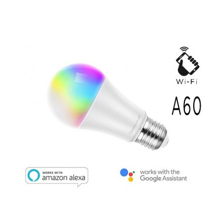 Lampada Led Smart Ee-9We2760R Rgb + Bianco Caldo E27 A60 Dimmerabile Wifi - Alexa E Google Home
