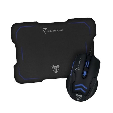 Mouse + Mouse Pad Gaming Tm-M016-Bl Blu
